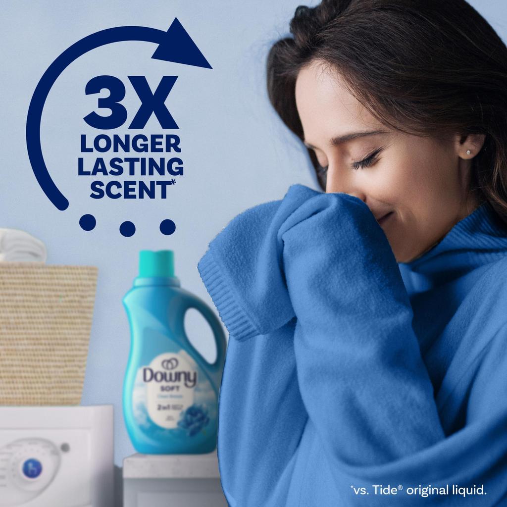 Downy Ultra Liquid Fabric Softener, Clean Breeze, 2-in-1 Soft & Fresh, 3.29 L (150 Loads)