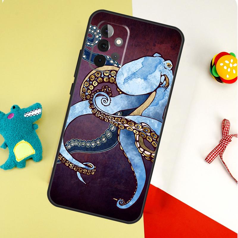 Морская Жизнь Океан Осьминог Для Samsung Galaxy A05 A06 A16 A54 A34 A14 A55 A35 A15 A53 A33 A13 A22 A32 A52 Чехол для Телефона