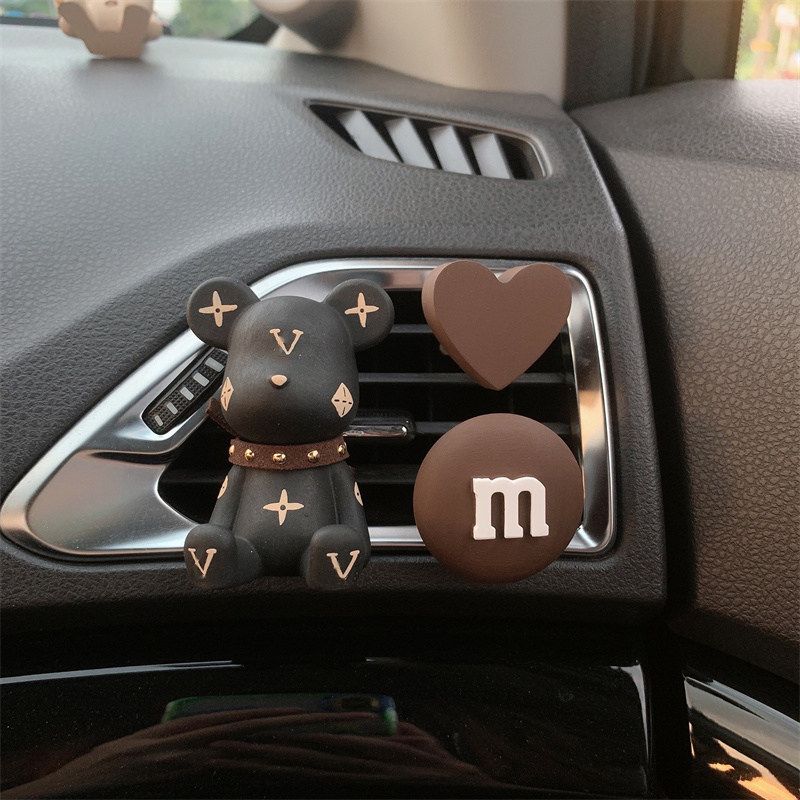 Trendy Violent Bear Men and Women Car Aromatherapy Fragrant Stone Air Outlet Decoration Couple Gift Car Decoration Perfume