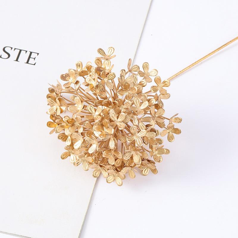 Золотой букет искусственных цветов Искусственное растение Украшение для дома, комнаты, Рождественское украшение, Новогодние подарки, Аксессуары