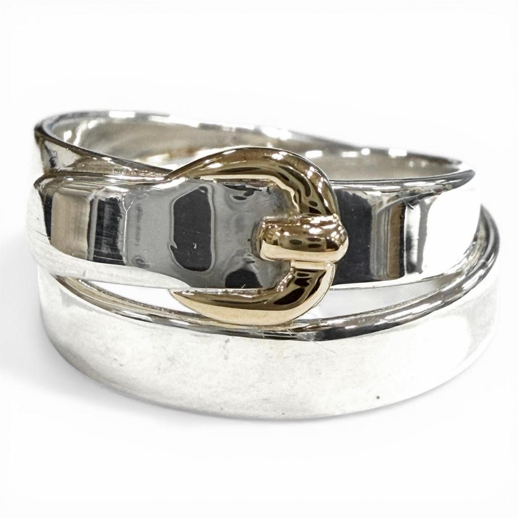 Excellent HERMES Ring Double true ring Silver 925 Women 50 Used