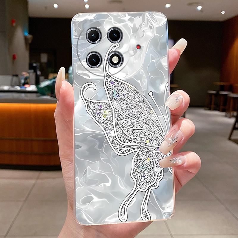 Case For Tecno Camon 30S CLA5 Clear Luxury Butterfly Fashion Flowers Soft Silicone Back Cover For Tecno Camon 30S Pro Phone Case