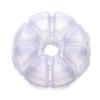 Round Beads Transparent Jewelry Container Empty Storage Box 8 Grids Nail Art Rhinestones Case