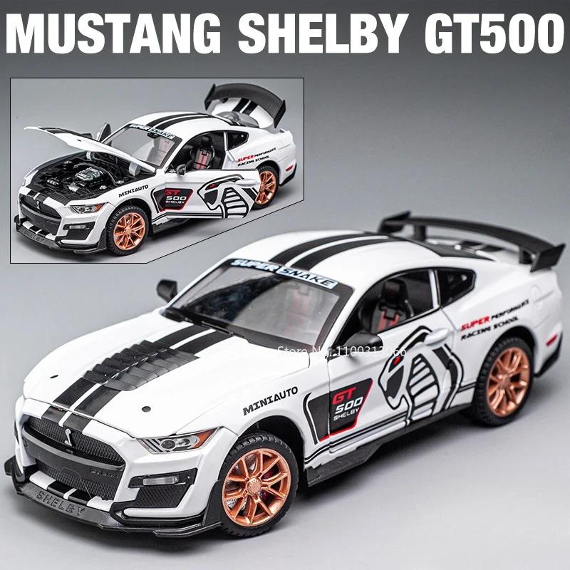 1:24 модели Shelby Cobra 427 GT500 Игрушечные машинки Колеса вращаются Винтажная машина Сплав Резиновые шины Миниатюрные транспортные средства Коллекция для детей Веселье
