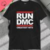 Винтажные Мужские Футболки с Принтом Hip Hop Rock Музыки Run Dmc, Короткий Рукав, Уличная Одежда, Свободные Женские Футболки, Повседневные Модные Футболки