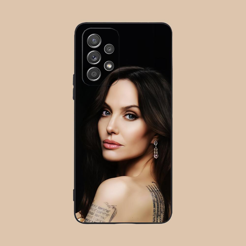 Матовый ТПУ чехол для мобильного телефона Angel Jolie для Samsung Galaxy M55 54 42 35 34 33 32 23 22 15 14 13 12 F55 5G Цветная обложка