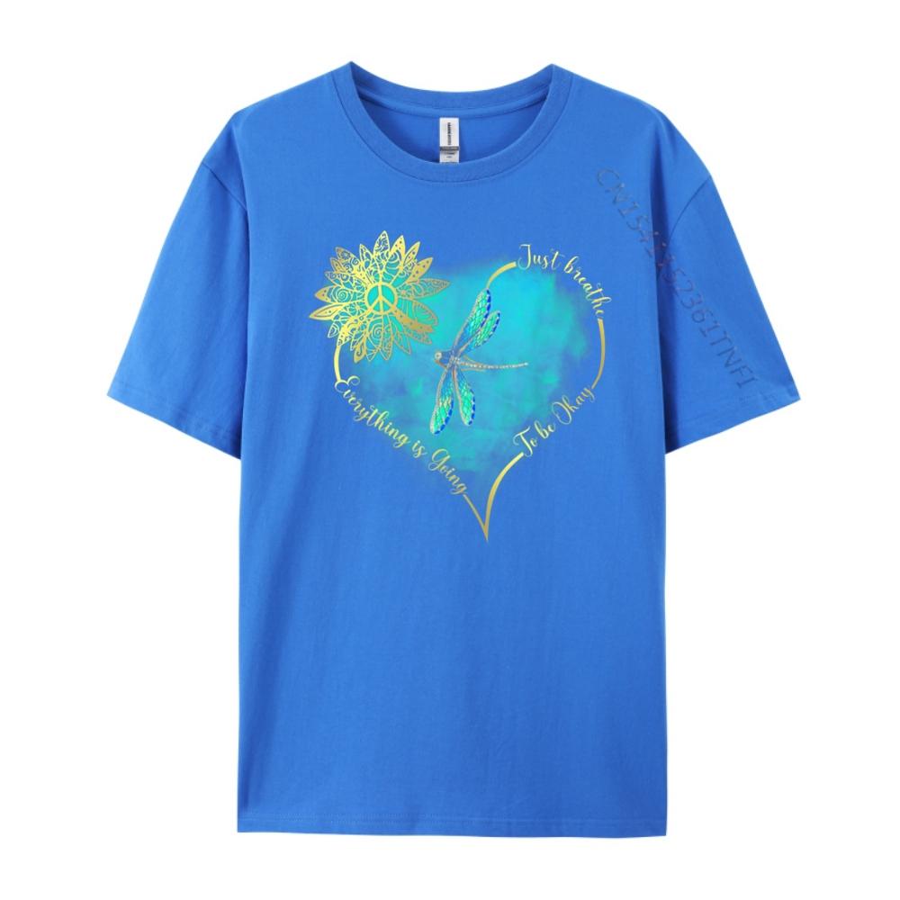 Just Breathe Everything Is Going To Be Okay Dragonfly Free Shippping Items Lowest Prices Unisex Short Sleeve Tee St Patricks Day