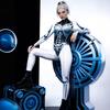 Взрослые Робот Машина Киберпанк Стиль Знаменитость Колготки Женские 3D Печать Хэллоуин Косплей Костюм Комбинезон для Вечеринки Переодевание