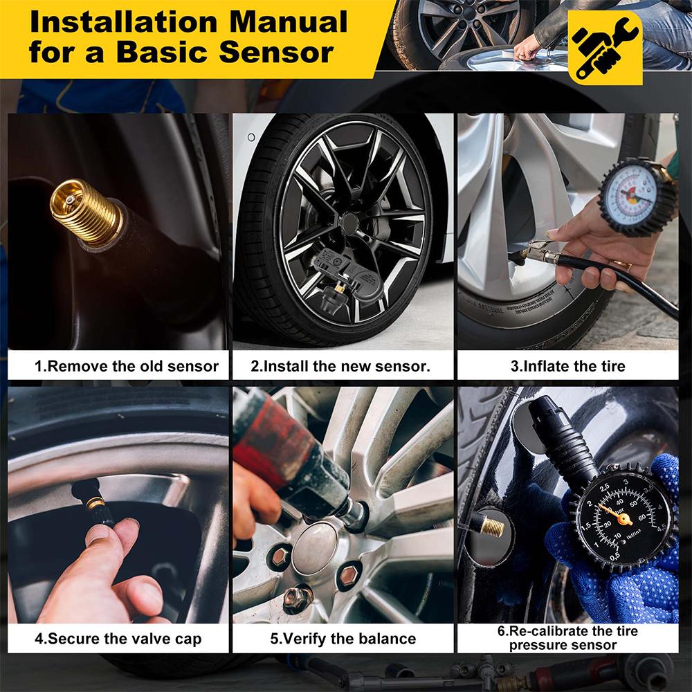 Датчик давления в шинах автомобиля Внутренние датчики 315 МГц LEEPEE TPMS Датчик Замена Система контроля давления в шинах