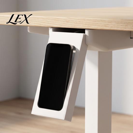 Digital Detox Container under Desk Phone Holder, 3D Printed Hidden Smartphone Storage for Tabletop Isolation Case Office Home Desk, Universal Flip Up