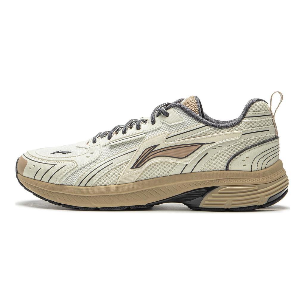 Li Ning Fuyiao 1.5 Тканевая Амортизация Нескользящая Износостойкая Низкие Беговые Кроссовки Мужские Бежевый ARXU013-3
