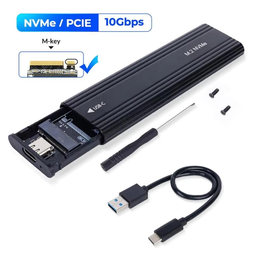 Внешний корпус твердотельного накопителя NVME Pcie M.2 2230/2242/2260/2280 M.2 на USB C 10 Гбит/с SSD, алюминиевый корпус типа A+C для ключа M/M+B