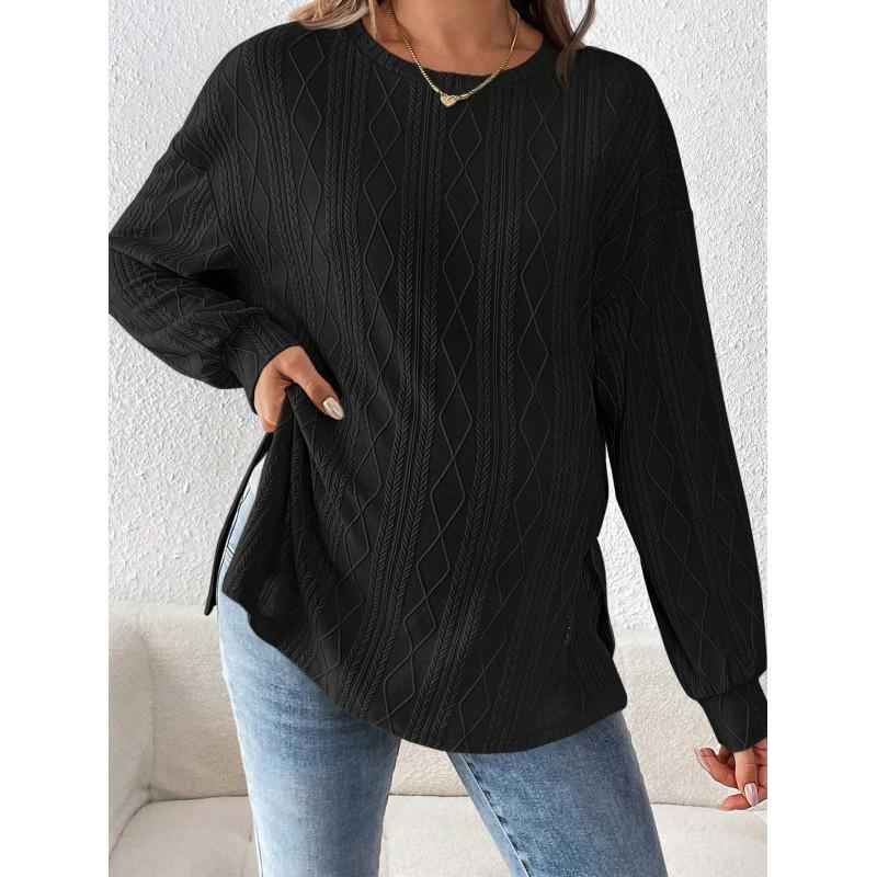 Maternity Long Sleeve T-Shirt Round Neck Loose Fit Comfortable Top Pregnant Women 2025