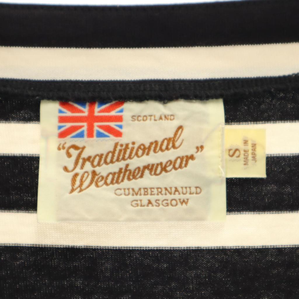 Traditional Weatherwear Made In Japan Border Pattern Short Sleeve Basque Shirt Women Used