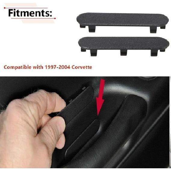 1 Pair Door Panel Handle Plug Screw Cover Trim Compatible with Corvette C5 19