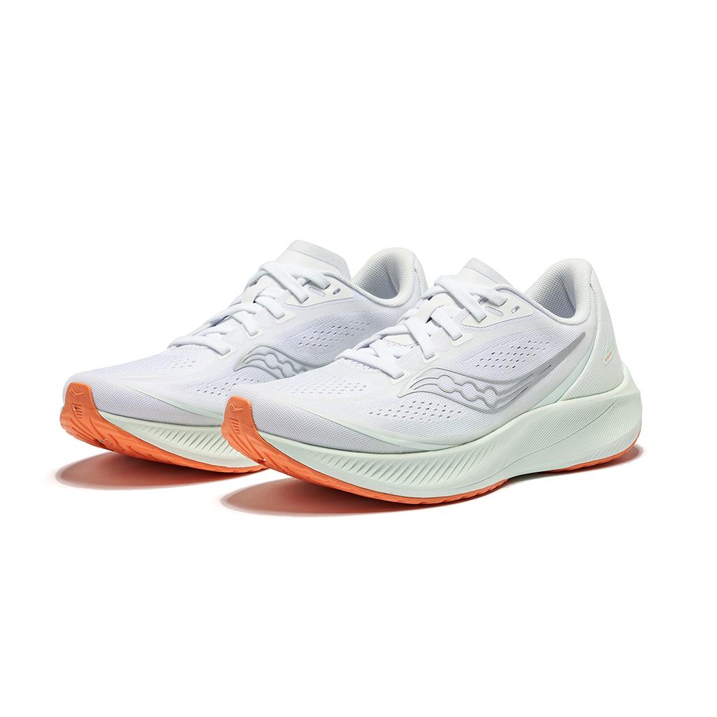 SAUCONY Mirage Flow Lightweight Cushioning Training Running Shoes Women Sneaker White Lavender Silver S18214-1