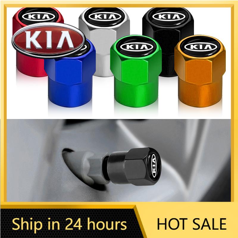2026 Hot Car Sticker 4Pcs Auto Wheel Tire Valve Air Stem Cap Duust Covers Car accessories For KIA rio ceed sportage cerato soul