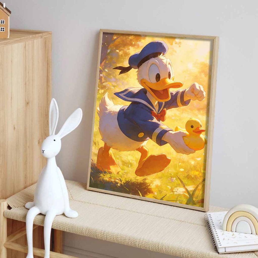 disney donald duck with yellow duckling diamond painting full diamond art kit handmade diy home decoration gift