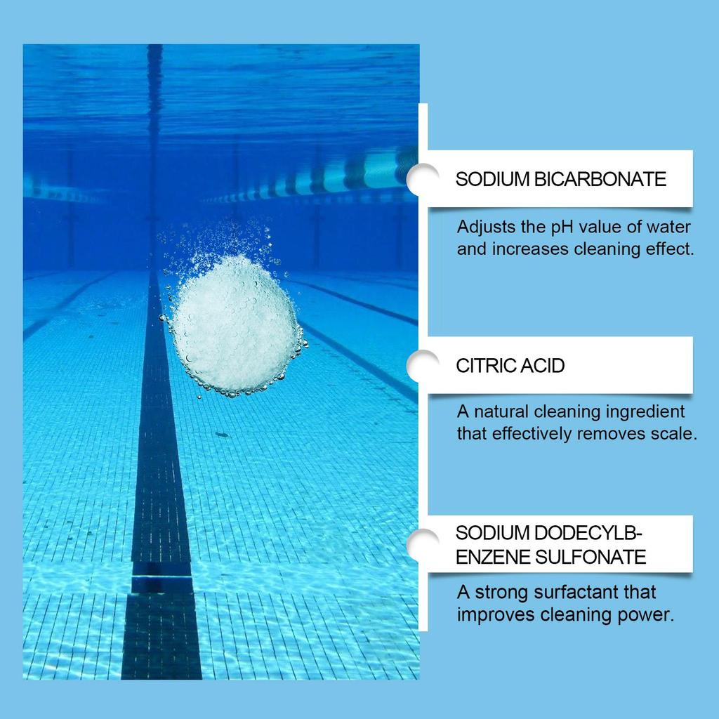 Pool Effervescent Tablets Pool Cleaning Instant Effervescent Chlorine Tablets Pool Chlorine Tablets Pool Water Treatment Tablets