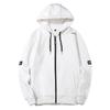 Zip Parka Hooded Mountain Parka Plain Thin Casual Large Size Relaxed Stylish Long [Azul Mar] Men's Autumn/Winter (JP, Alphabet, 2XL, 1, White)