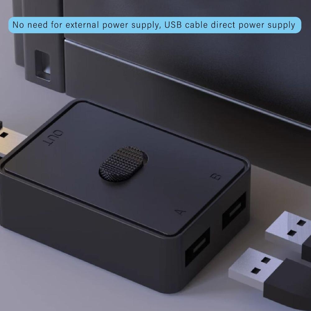 Plug and Play USB KVM Switch 2 in 1 Out/ 1 in 2 Out USB Switch Selector  Scanner