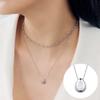 [Rosemont] Silver Drop Cubic Necklace Polka Ra25B02A