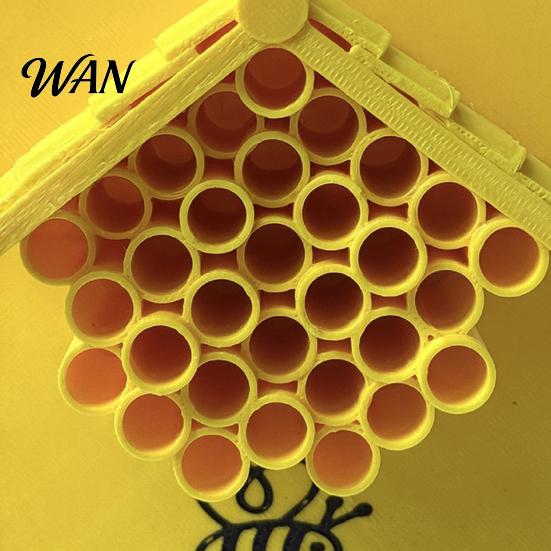 House for Balcony 3D Printed Bee Outdoor Honeycomb Hotel Garden Yard Nesting Site Small Hive Bees Butterflies Ladybugs Pollinators