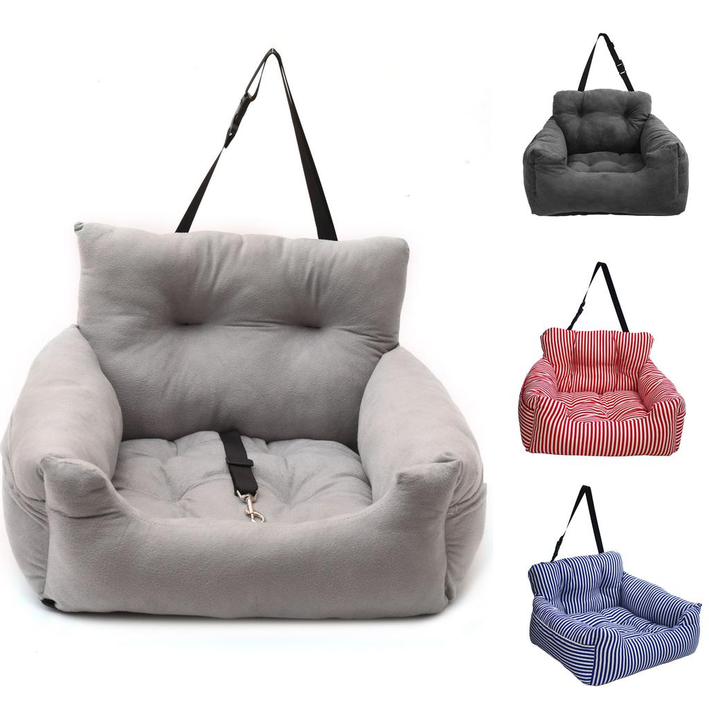 Pet Car Booster Seat Fluffy Puppy Dog Cat Travel Carrier Soft Safety Bag