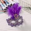 Lace Feather Mask Dazzling Halloween Masquerade Mask Party Dance Mask Alluring For Prom Nights Cosplay Events Christmas