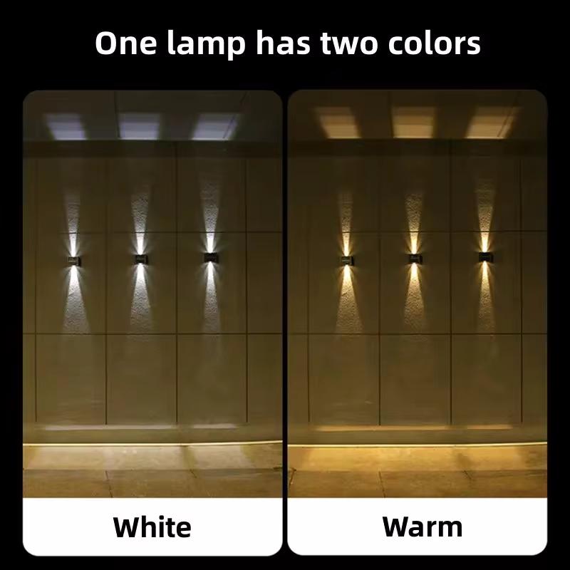 Светодиодный солнечный садовый светильник, водонепроницаемый, наружный, регулируемый угол освещения, настенный светильник, балкон, лестница, ограждение, энергосберегающие лампы солнечного света