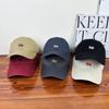American retro letter embroidered baseball cap for women, spring and summer new curved brim to show face, small casual cap for men