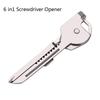 6 In1 Utili-Key Keychain Keyring Multi Tool Stainless EDC Screwdriver Opener