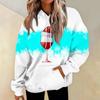 Women's Casual Fashion Print Long Sleeve Pullover Hoodies Sweatshirts