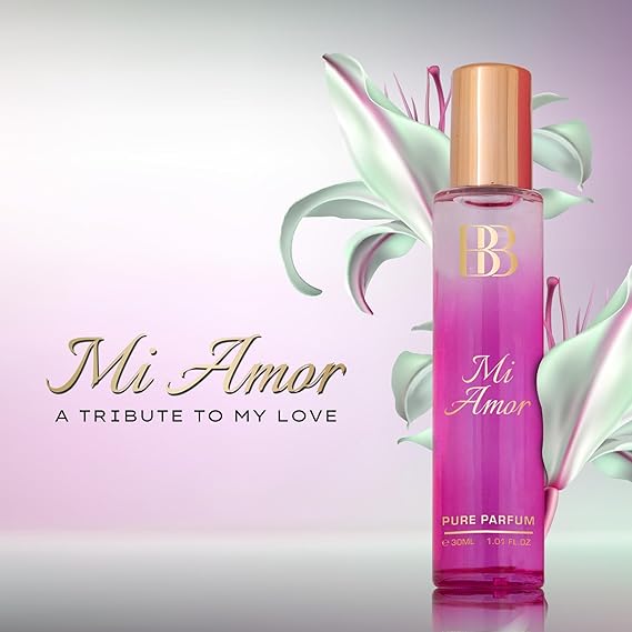 Bergamot Beaute MI AMOR Pure Parfum | Груша, роза и кашемир | 12+ часов стойких духов для женщин | Более высокая концентрация, чем у парфюмированной воды 30 мл