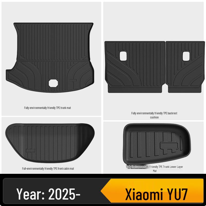 Напольные коврики из ТПЭ для Xiaomi YU7 - Экологичные, Без запаха, В цвет интерьера.