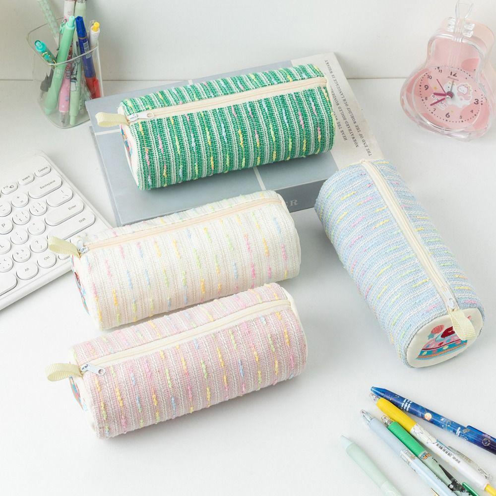 Floral Pattern Pencil Bag Soft Material Stationery Bag Sweet Cartoon Pencil Case Back to School
