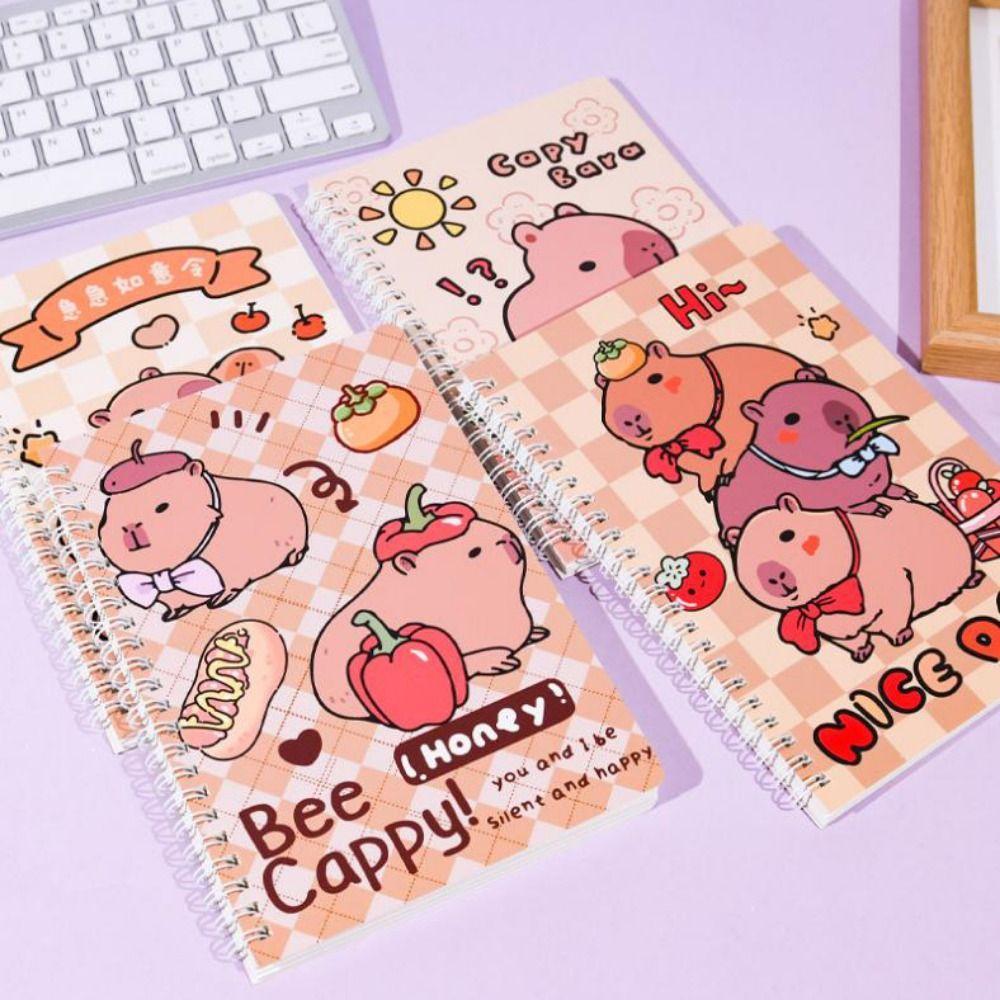 A5 Coil Notebook Line Inner Pages Small Notepad Planner Capybara Notebook  Birthday Gift