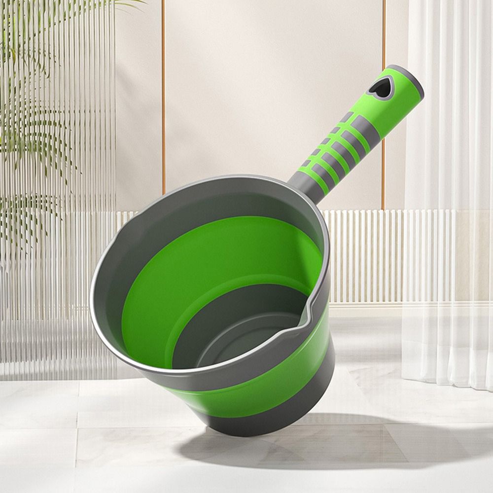 Large Collapsible Bath Scoop Suspensible Kitchen Water Ladle Bathroom