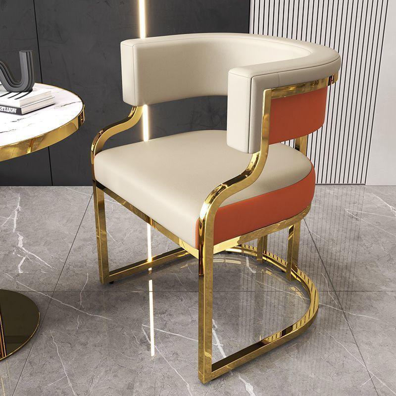 High-End Dining and Reception Chair - Luxury Backrest Single Sofa or Dressing Table Chair