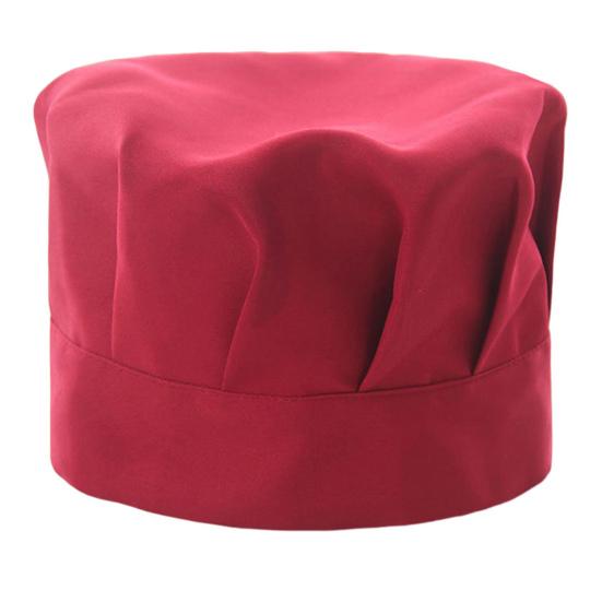 Поварской колпак унисекс для кухни, колпак для ресторана отеля, плиссированный дизайн, однотонный рабочий колпак официанта-повара, шляпа-гриб