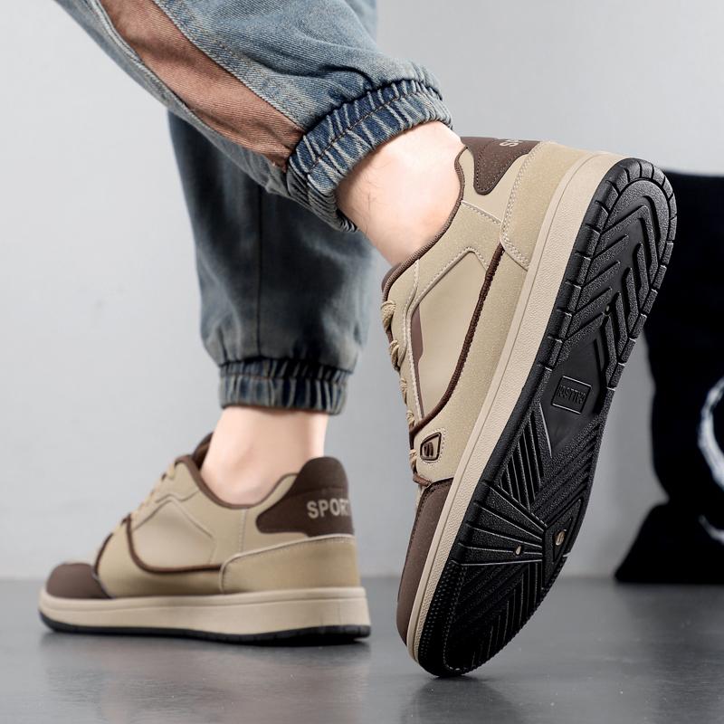 New Men's Classic Four Seasons Fashion Low Top Thick Sole Skateboarding Shoes Comfortable Soft Sole Basketball Sneakers