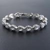 Elegant White Gold-Plated Heart Zircon Bracelet for Women