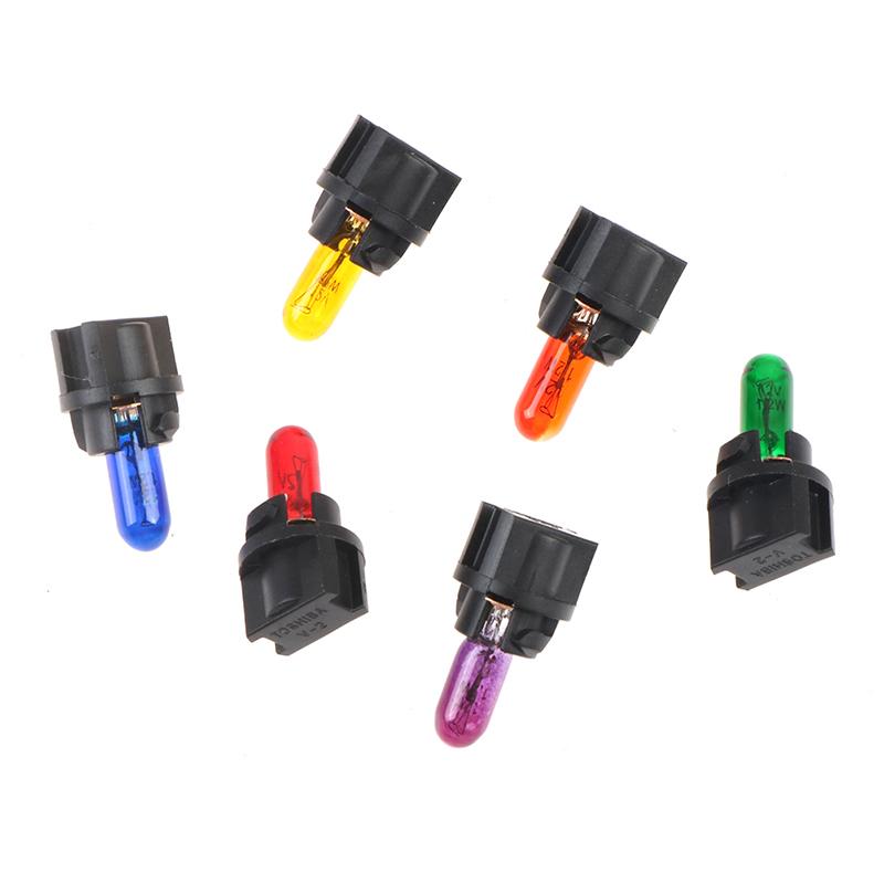 10 шт. T5 5 светодиодных ламп W1.2W для салона автомобиля, индикатор обогрева приборной панели