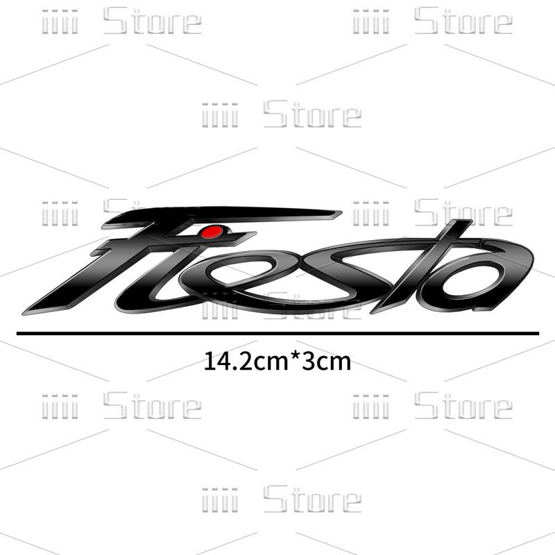 3D Metal Letter Logo Car Rear Trunk Badge Sticker For Ford Fiesta Emblem MK3 MK4 MK5 Decoration Accessorie