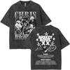 Washed Chris Brown Breezy Bowl Xx Tour  T-Shirts Men Hip
