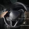 Car Steering Wheel Cover Microfiber Leather For Honda Civic 10 2016- CRV 2017- Steering Wheel Braid Car Accessory