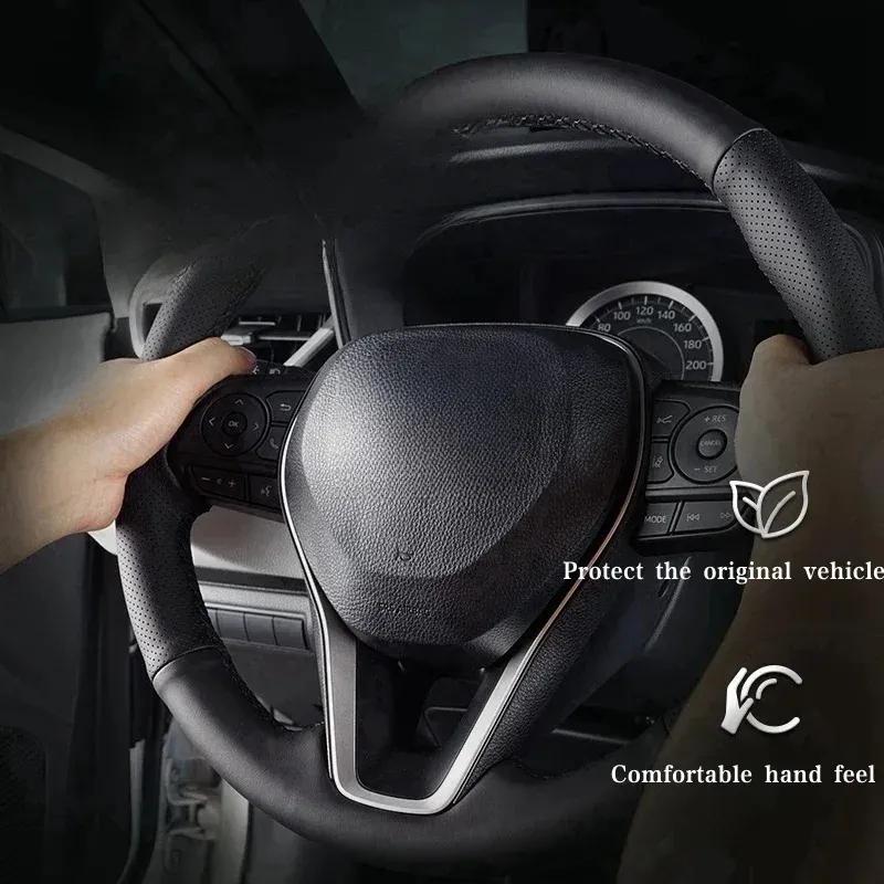 Car Steering Wheel Cover Microfiber Leather For Honda Civic 10 2016- CRV 2017- Steering Wheel Braid Car Accessory