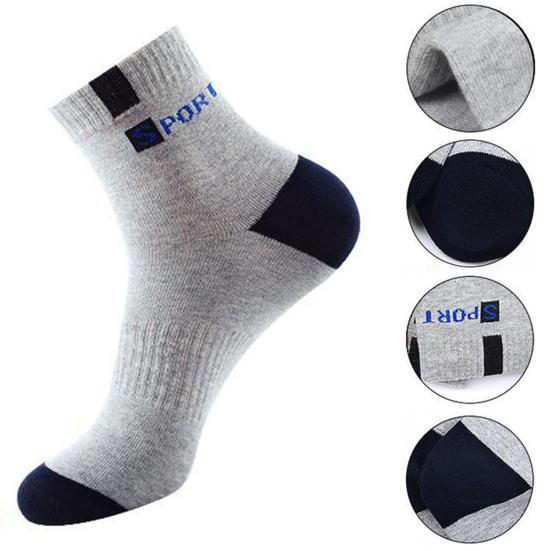Тренировочные носки с ребристыми манжетами, поглощающие пот и не скатывающиеся, осенние амортизирующие, антифрикционные спортивные носки, повседневная одежда