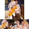 Adorable Realistic Plush Cat Doll Soft Sleeping Companion For Kids Gift In Yellow White Gray And Black Colors
