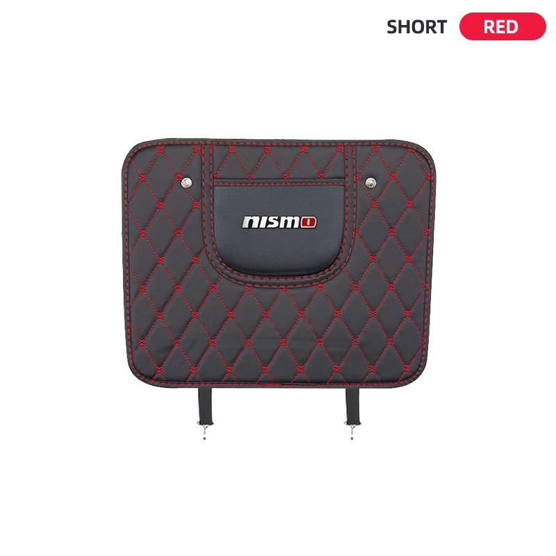 1pcs Car Rear Seat Back Anti Kicking Pads For Nissan Nismo Logo Tiida Teana Qashqai Juke X trail Note Almera Skyline Styling